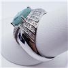 Image 3 : Silver Men'S Emerald Cubic Zirconia Ring, Suggested Retail Value $500