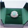 Image 4 : Silver Men'S Emerald Cubic Zirconia Ring, Suggested Retail Value $500