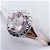 Image 1 : Rose Gold Plated Silver Morganite Ring (~Size 7), Suggested Retail Value $300