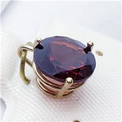 10K Yellow Gold Garnet (8Mm) Pendant, Made in Canada, Suggested Retail Value $200