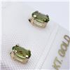 Image 1 : 10K Yellow Gold Peridot (5X3Mm) Earrings, Made in Canada, Suggested Retail Value $200