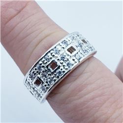 Silver Men'S Cz Ring (~weight 7g), Suggested Retail Value $160