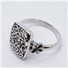 Image 1 : Silver Flower Pattern Ring, Suggested Retail Value $120