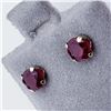 Image 1 : 14K White Gold Ruby Stud(0.86ct) Earrings, Made in Canada, Suggested Retail Value $160
