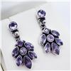 Image 1 : Silver Amethyst Earrings (~weight 9g), Suggested Retail Value $260
