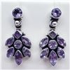 Image 2 : Silver Amethyst Earrings (~weight 9g), Suggested Retail Value $260