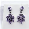 Image 3 : Silver Amethyst Earrings (~weight 9g), Suggested Retail Value $260