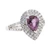 Image 1 : 2.05 ctw Pink Sapphire and Diamond Ring - Platinum