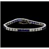 Image 1 : 6.80 ctw Sapphire and Diamond Bracelet - Platinum