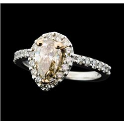 1.71 ctw Diamond Ring - 14KT Rose And White Gold