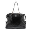 Image 1 : Celine Black Distressed Patent Leather Shoulder Handbag