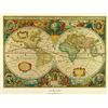 Image 1 : Antique Map of the World on Canvas