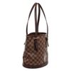 Image 3 : Louis Vuitton Damier Ebene Canvas Leather Bucket Marais PM Bag
