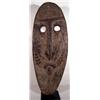 Image 1 : AN OLD SAWOS GABLE MASK,of wood in ovoid form wit