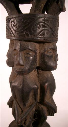 A SUPERB BATAK SHAMANS MAGIC STAFF,of wood, the c
