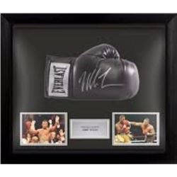 Mike Tyson - signed+framed Black boxing glove PSA