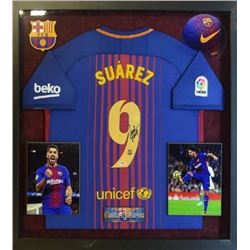 Luis Suárez Signed Jersey and Photo Collage