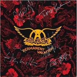 Aerosmith Permanent Vacations signed Album