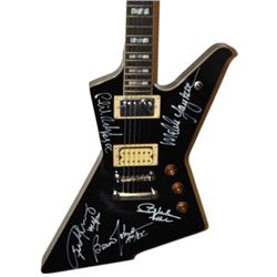 AC/DC Signed Blackened Explorer Guitar