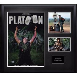 Autographed Platoon Mini Poster and Photo Collage BAS