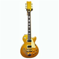 Paul McCartney signed Custom Gold Metallic Classic Styled Guitar