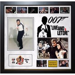 James Bond signed collage PSA