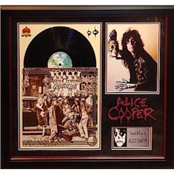 Alice Cooper signed album collage