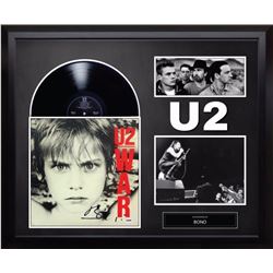 U2 War Signed Album PSA