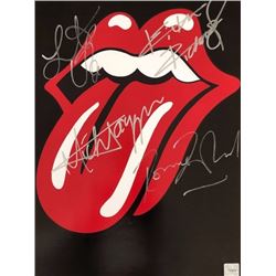 Autographed The Rolling Stones Tongue mini poster 12x18