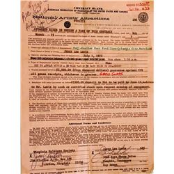 Signed Jerry Lee Lewis contract JSA