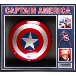 Stan Lee signed Captain America Shield PSA