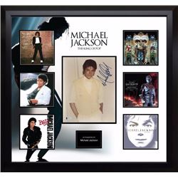 Michael Jackson King of Pop Signed Photo Collage BAS