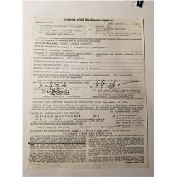 Signed harry Belafonte contract PSA