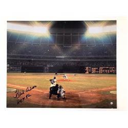 Autographed Hank Aaron photo 20x16