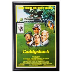 Caddyshack Cast Signed Golf Ball Poster in Wood Framed Case
