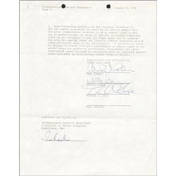 Signed Beach Boys Contract