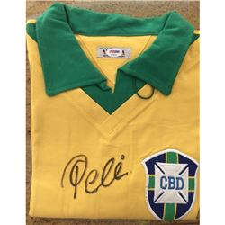 Pele triple world cup winner signed PSA brazil jerseys