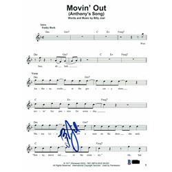 Signed Billy Joel lyrics BAS