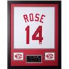 Image 1 : Pete Rose signed+framed  reds jersey display