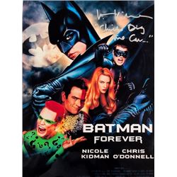 Autographed Batman Forever mini poster 13x19 signed "Chics Dig The Car" by Val Kilmer