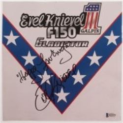Evel Knievel Signed 9x9 F150 Brochure Inscribed "Happy
