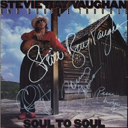 Stevie Ray Vaughan Soul to Soul signed Album