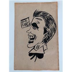 Original Batman The Joker drawing by Bob Kane 8x13