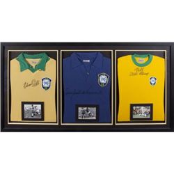 Pele 3 World Cu Wins Inscribed Jerseys PSA