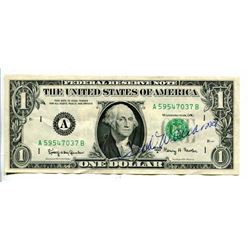 Signed Ted Williams One Dollar Bill
