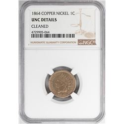 1864 1 Cent Copper Nickel Coin NGC UNC Details