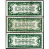 Image 2 : Lot of (3) 1928A/B $1 Funnyback Silver Certificate Notes