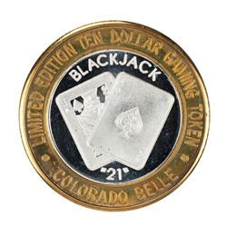 .999 Silver Colorado Belle Laughlin, Nevada $10 Casino Limited Edition Gaming Token