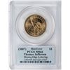 Image 1 : 2007 $1 Thomas Jefferson Presidential Coin Missing Edge Lettering Mint Error PCGS MS66