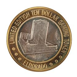 .999 Silver Eldorado Hotel and Casino $10 Casino Gaming Token Limited Edition